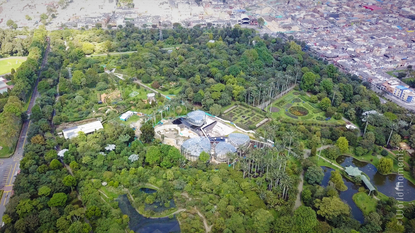 bogota botanical garden shot by drone