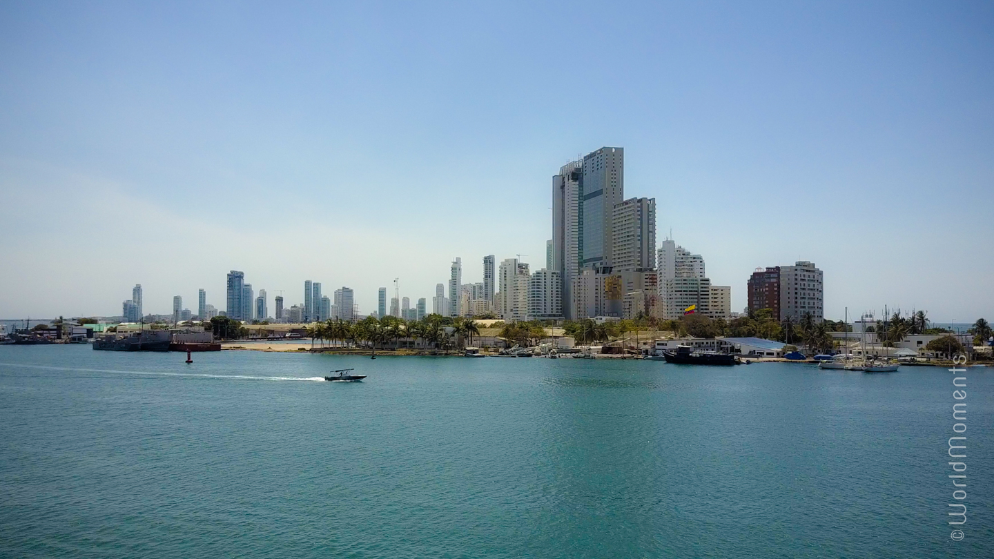 cartagena bocagrande view from the sea