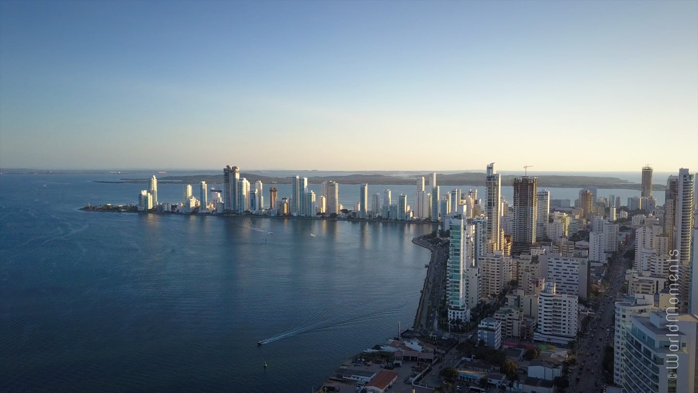 cartagena castillogrande shot by drone