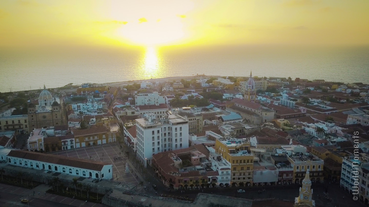 cartagena centro historico atardecer 