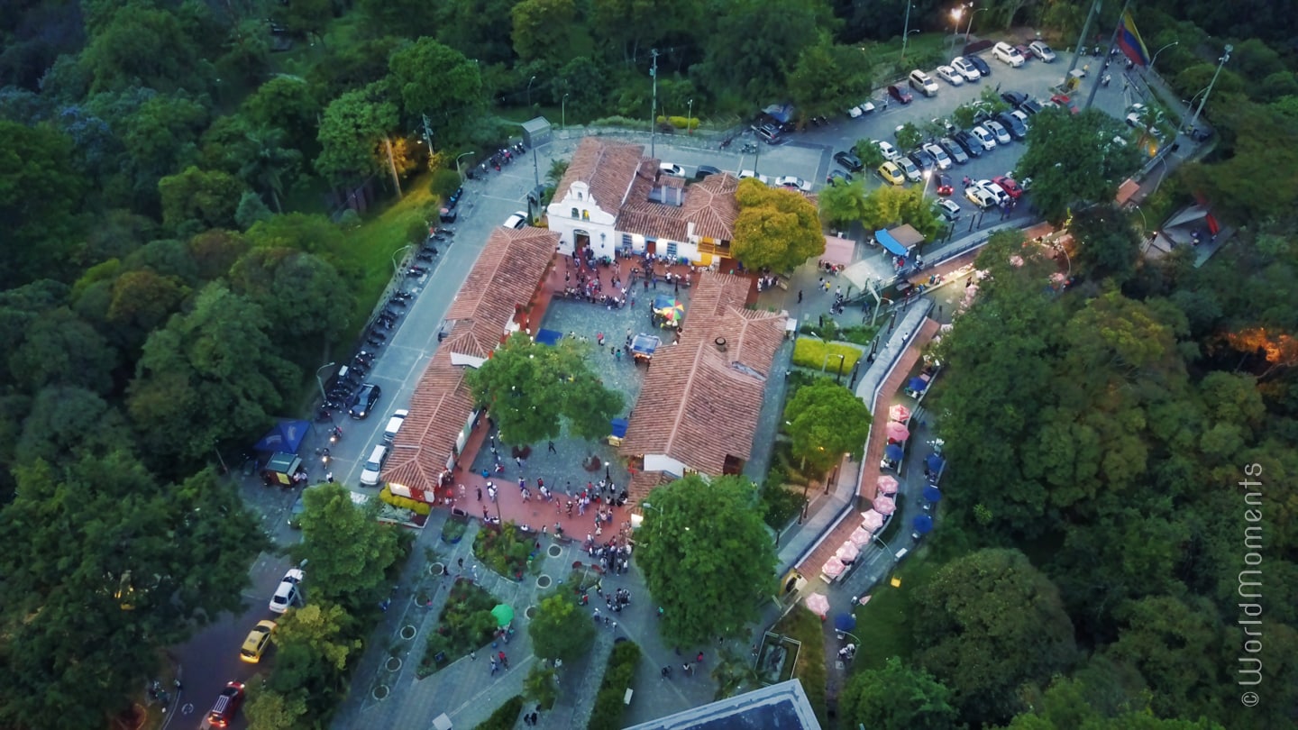 pueblito paisa medellin shot by drone