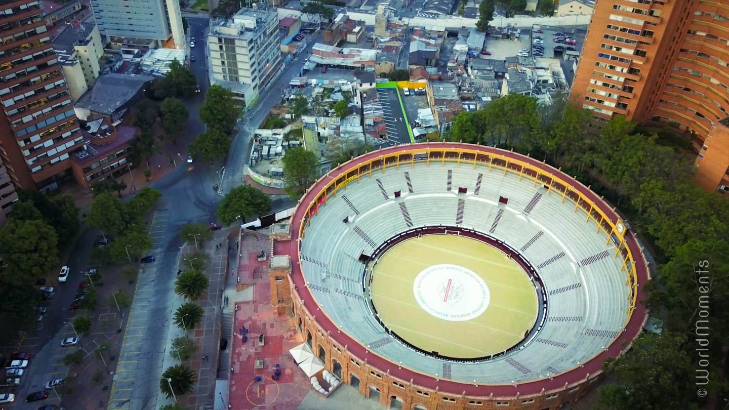 bogota plaza de toros drone