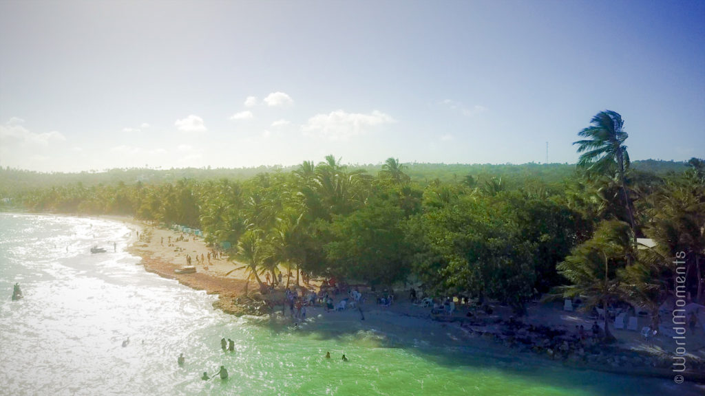 san andres rocky cay beach drone view