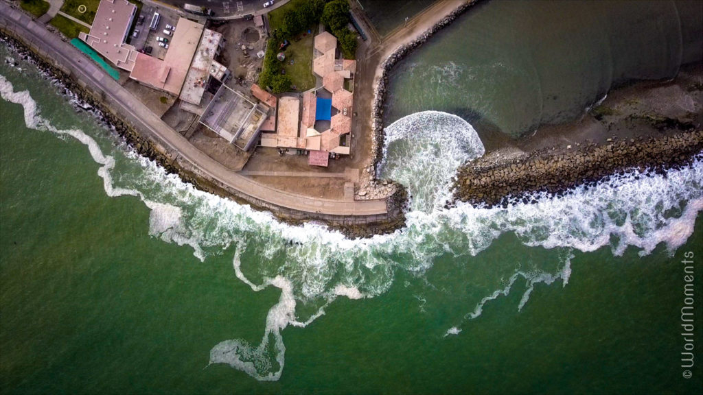 lima mirador de la punta drone view from the sky