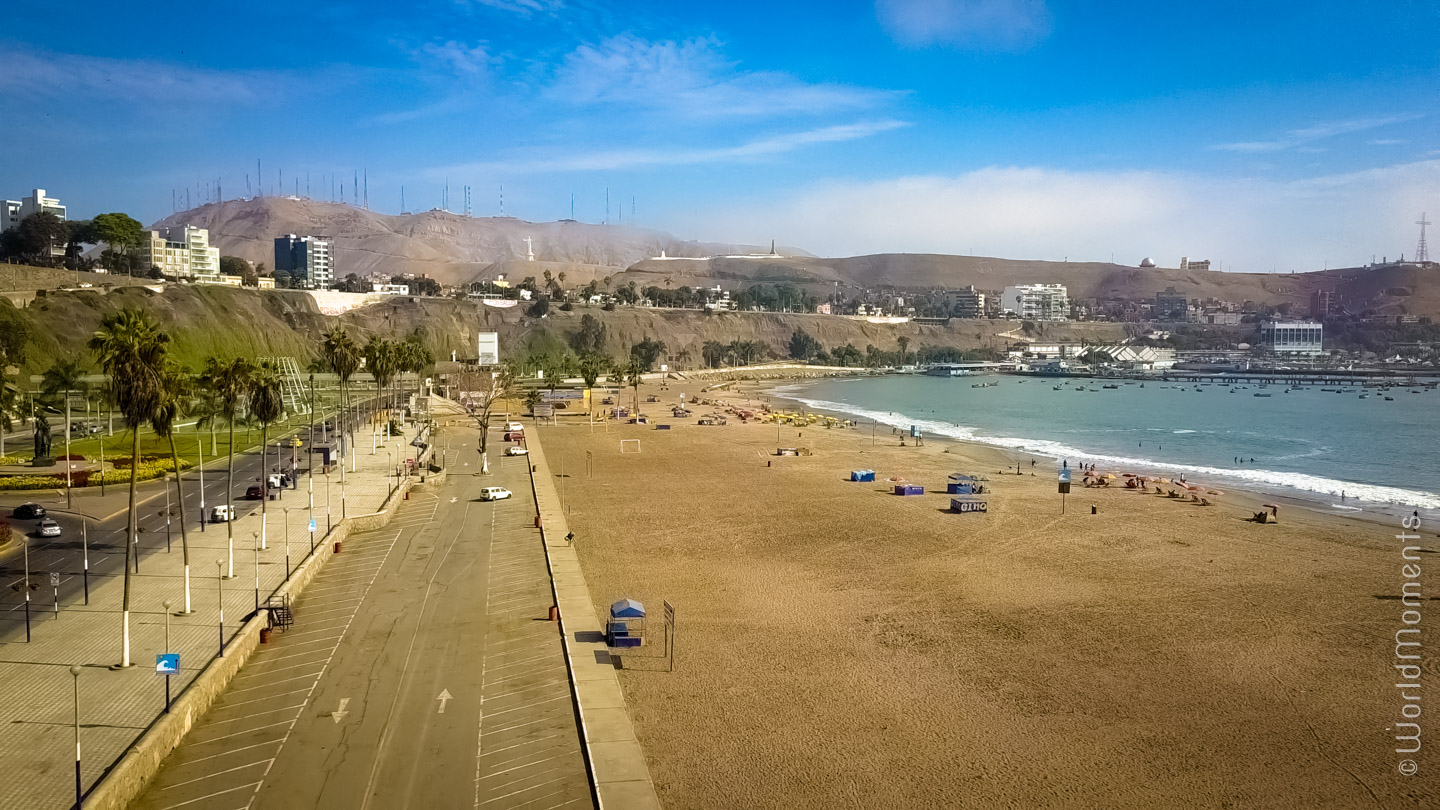 lima playa aqua dulce beach drone view