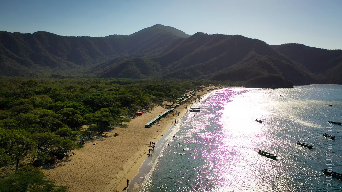 Santa Marta, Bahia Concha, shot with drone