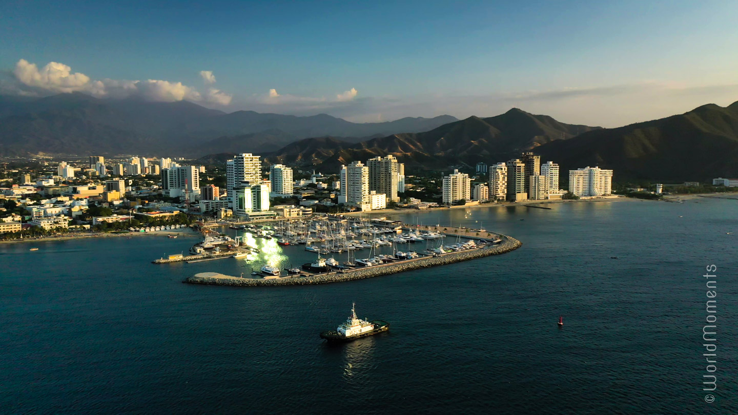 Santa Marta, Marina International view from the sea