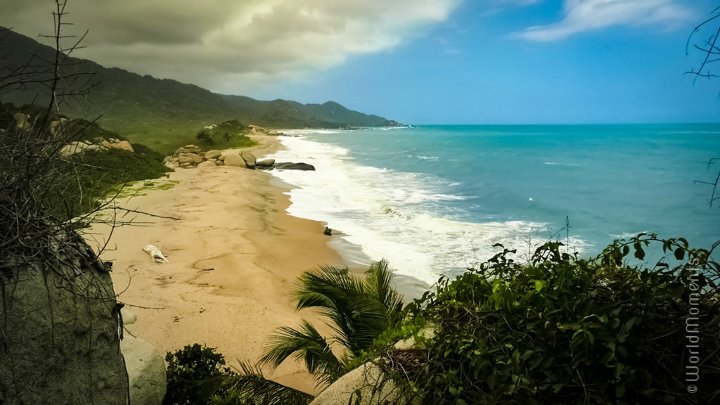 Santa Marta, Parque Tayrona, Playa Arrecifes beach view