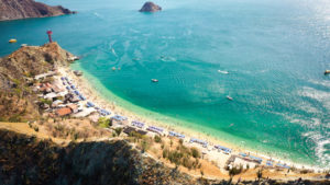 Santa Marta, Playa Blanca, beach view from the top