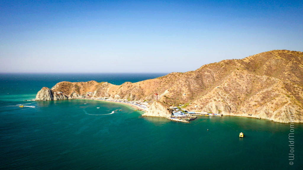 Santa Marta, Playa Blanca view from the sea