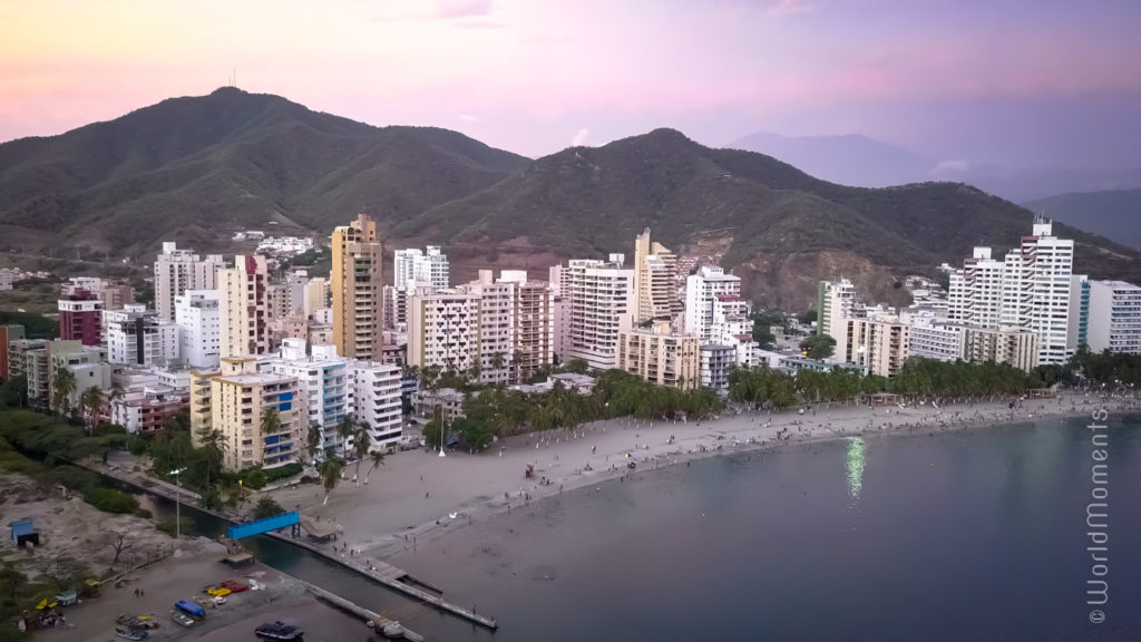 Santa Marta, Rodadero, shot with drone