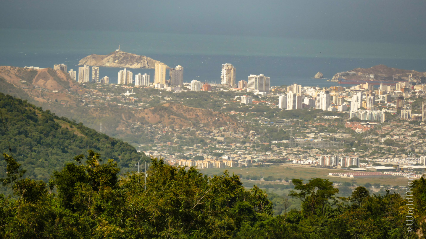 Santa Marta, view of the city from the Sierra Nevada