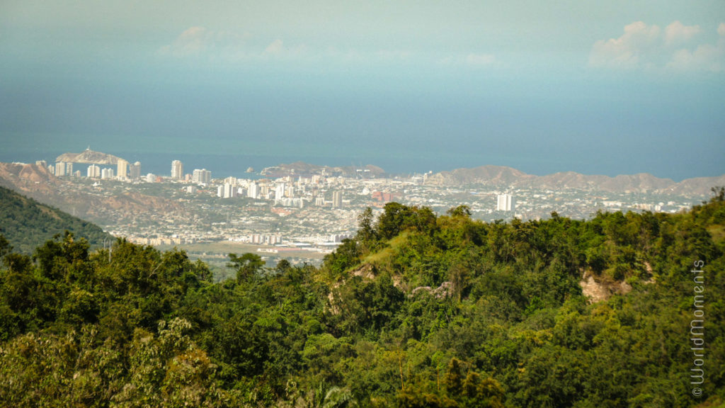 Santa Marta view of the city from the Sierra Nevada