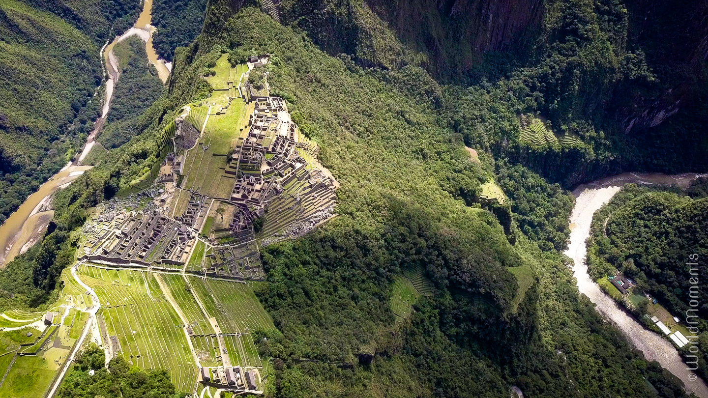 Machu Picchu ruins, view from the top