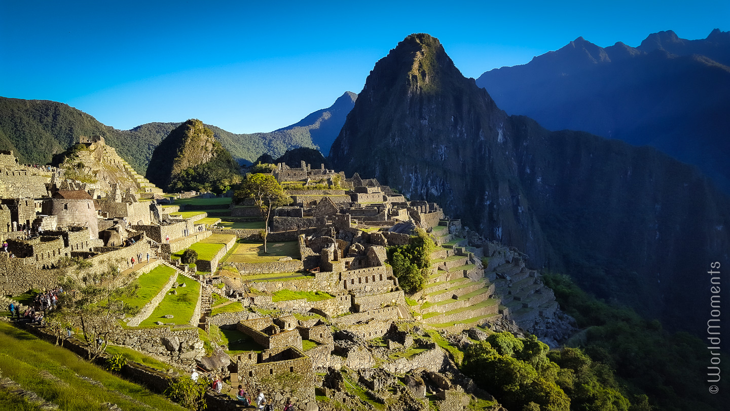 Machu Pichu view from the sun gate at sunrise