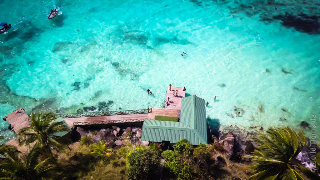 cayo cangrejo panoramica desde arriba con dron