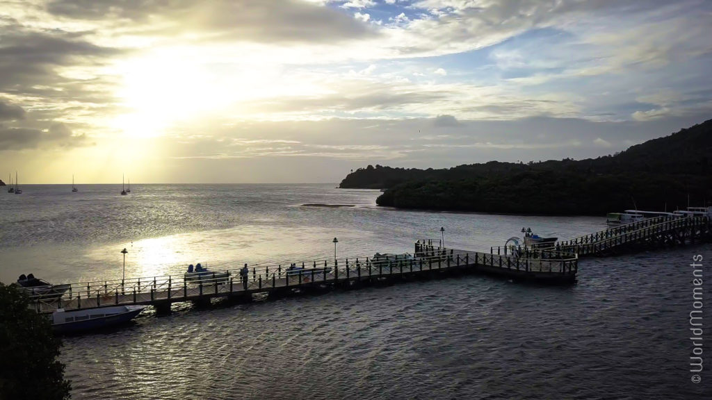 vista del puente de los enamorados atardecer