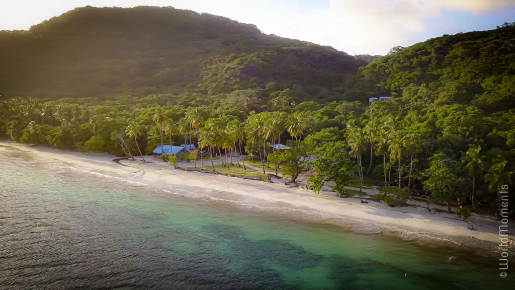 Playa Manzanillo panoramica con dron