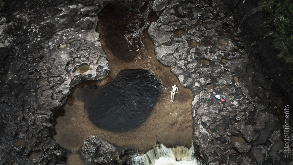 Pozos Azules view from the top shot with drone