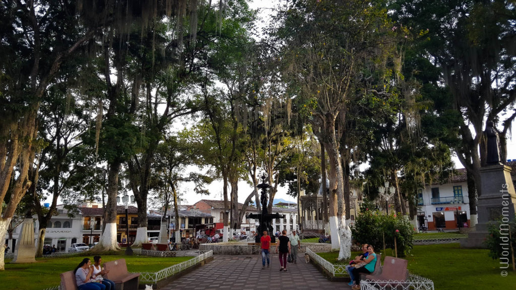 vista de la pila de Salamina en el parque Simon Bolivar