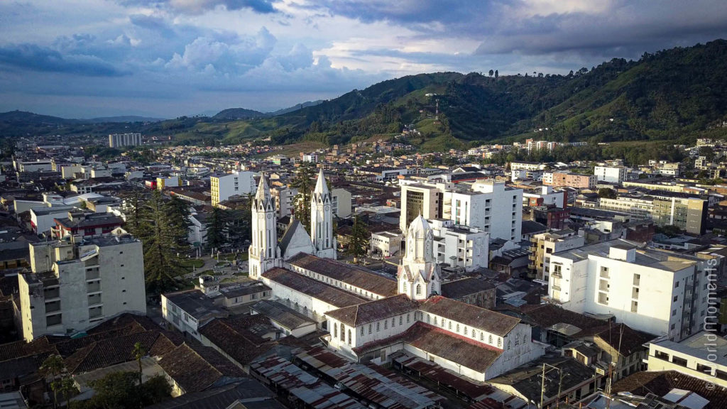 Santa Rosa de Cabal vista aerea con drone