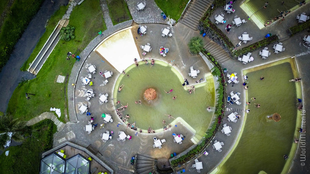 vista aerea con drone de la termales de Santa Rosa de Cabal