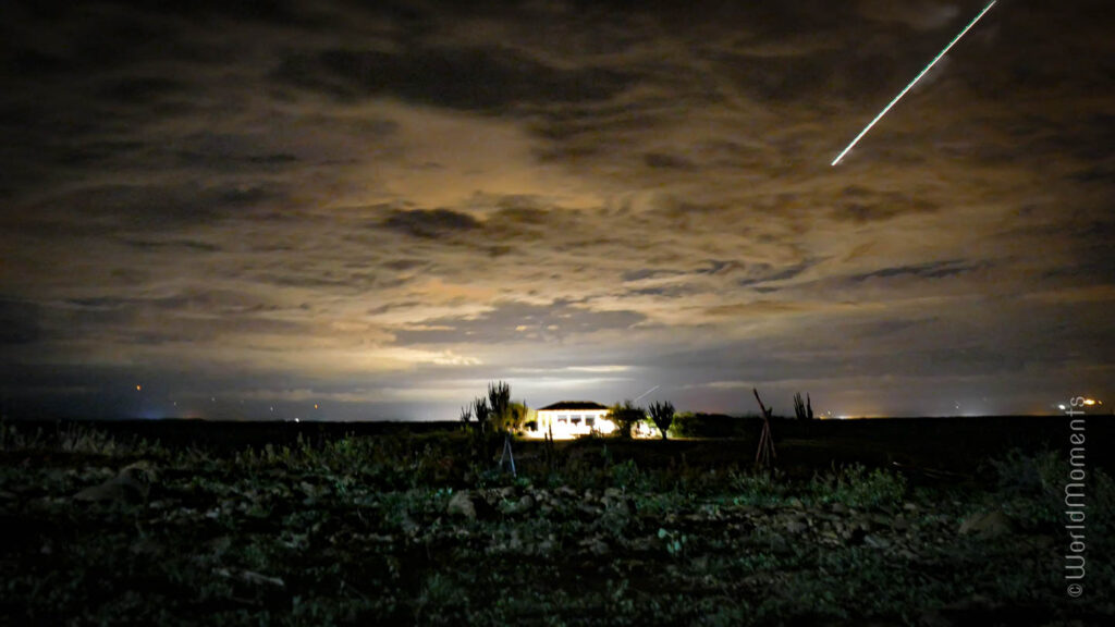 vista del desierto de la tatacoa por la noche