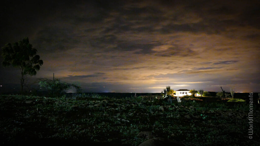 vista del desierto de la Tatacoa de noche