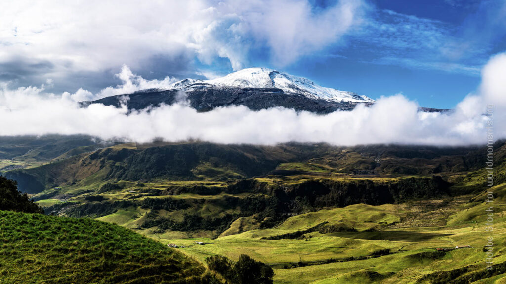 vista panoramica del Nevado del Ruiz