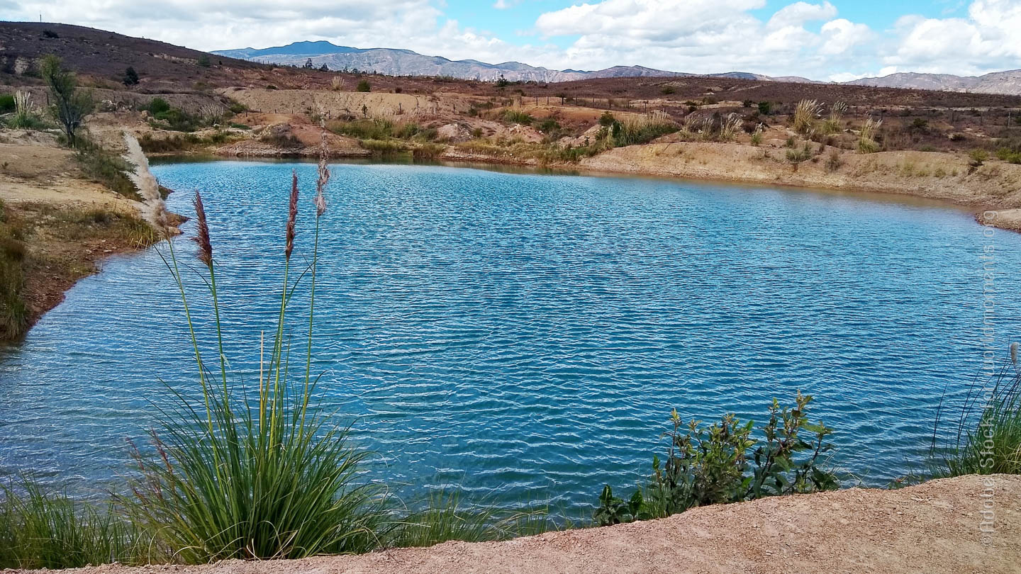 vista de pozo azules en Villa de Leyva